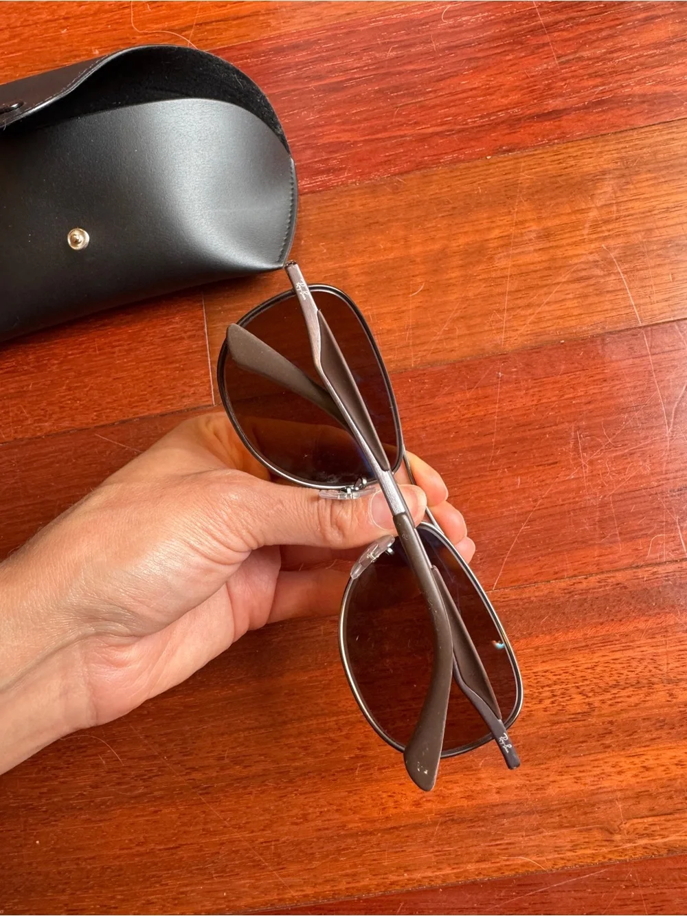 Ray-Ban 3519 Aviator Sunglasses - Brown Lenses, Black Case - Picture 3 of 8